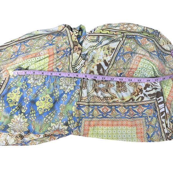 Chico's Patchwork Pull On Womens Pants Large Bohemian Free Spirited Hippie Beach - Picture 14 of 16